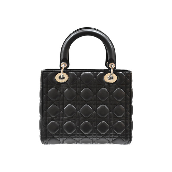 Dior Christian Medium   Cannage Lady Black - Picture 1 of 16